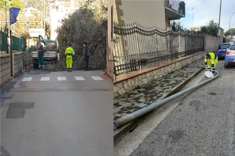 Casertano devastato: centinaia di chiamate ai pompieri. “Tetti volati come in un tornado”. FOTO