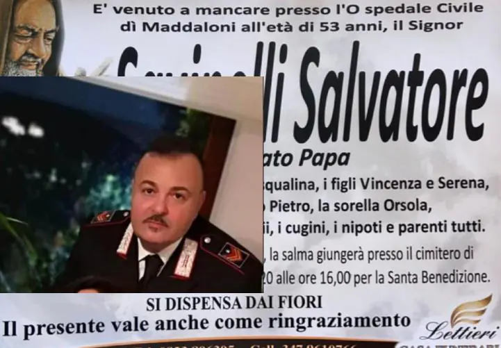 Carabiniere 53enne muore al Covid Hospital. LE FOTO E I MESSAGGI