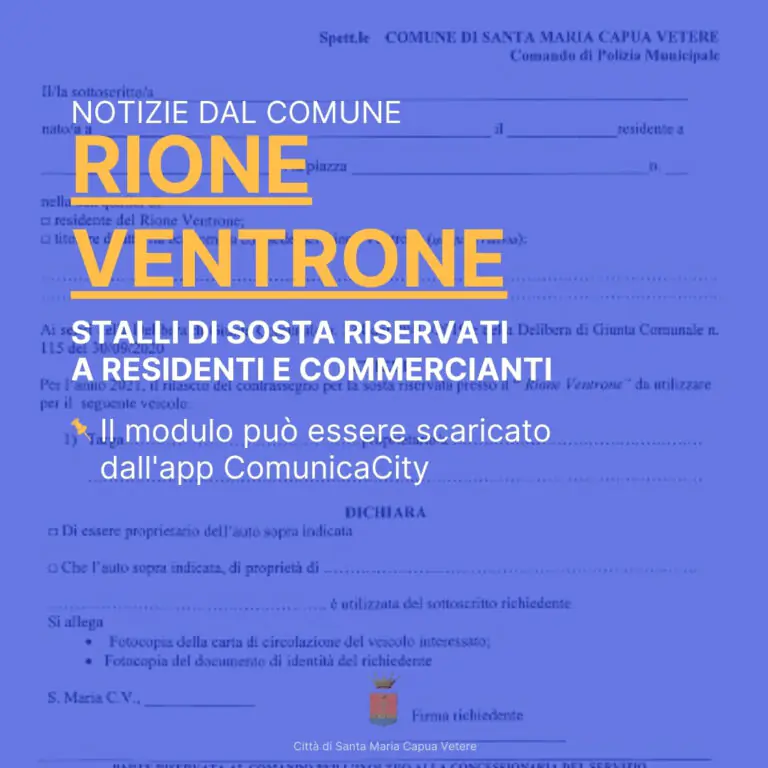 Stalli di sosta riservati a residenti e commercianti: arriva la svolta per il Rione Ventrone