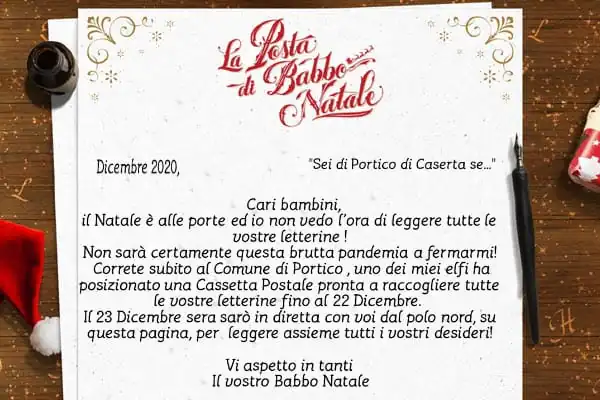 Babbo Natale arriva a Portico con la sua cassetta postale
