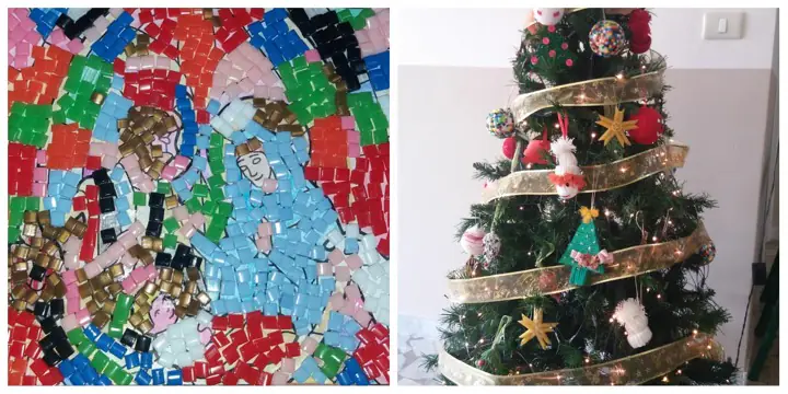 Mosaici natalizi: le opera curate dai ragazzi della coop Oltre il Muro