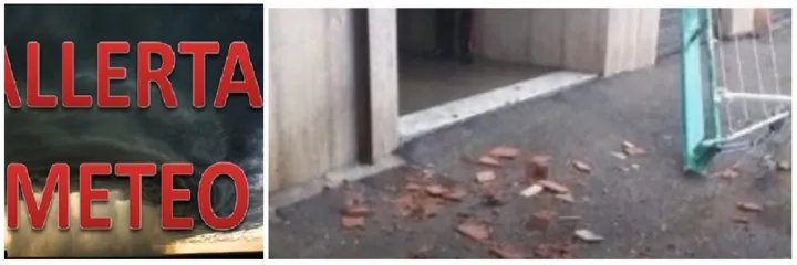 Maltempo, choc in paese. Giù un balcone