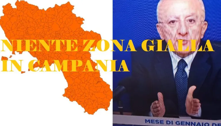 De Luca gioca (ancora) d’anticipo: tutti in zona arancione fino a fine gennaio
