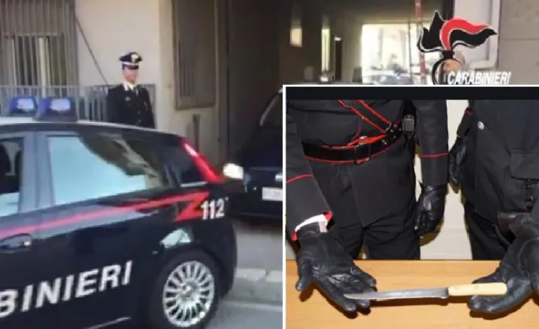 Si avventa armato di coltello contro intera famiglia