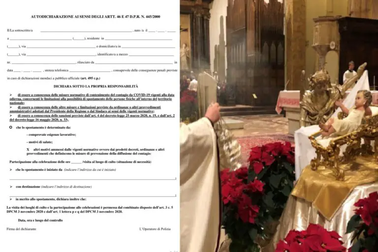 Natale, a messa con l’autocertificazione: “Solo nella chiesa più vicina”