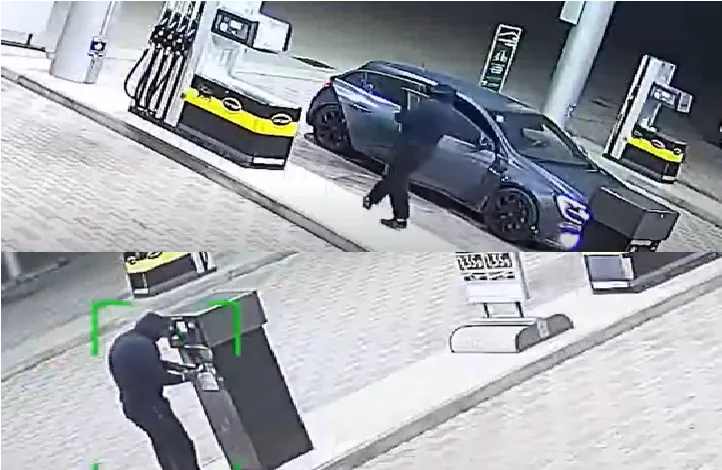 Assalto al distributore sulla Statale, tre banditi in fuga. IL VIDEO