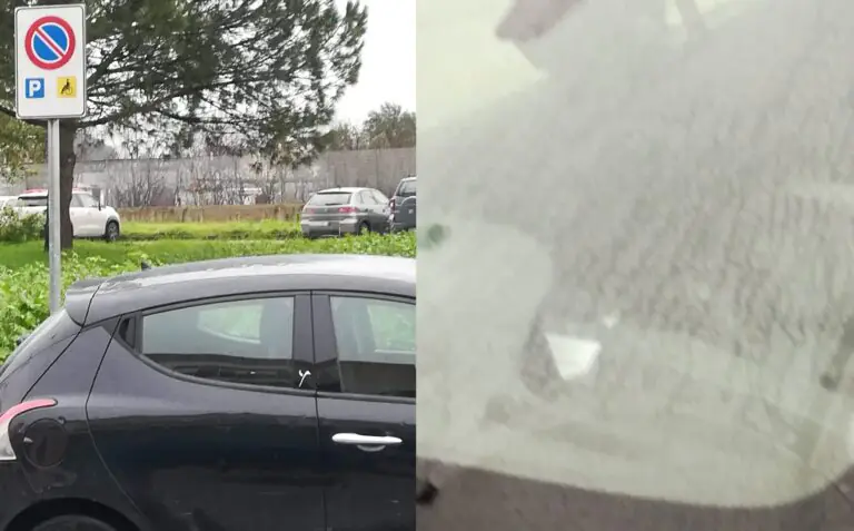 Parcheggio per disabili occupato pure all’ospedale, ma il pass non c’è. FOTO