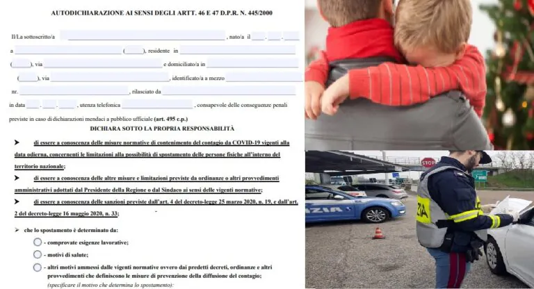 Genitori separati e zona rossa a Natale: il chiarimento su autocertificazione e limitazioni