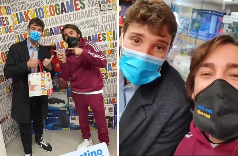 Stefano De Martino nel negozio dell’ex assessore per lo shopping natalizio