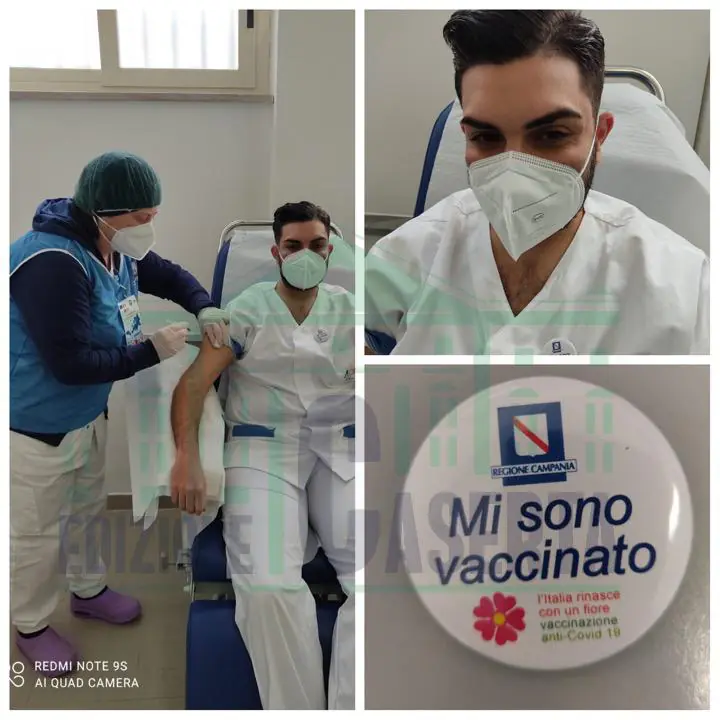 Primo vaccinato di Santa Maria a Vico: è un infermiere
