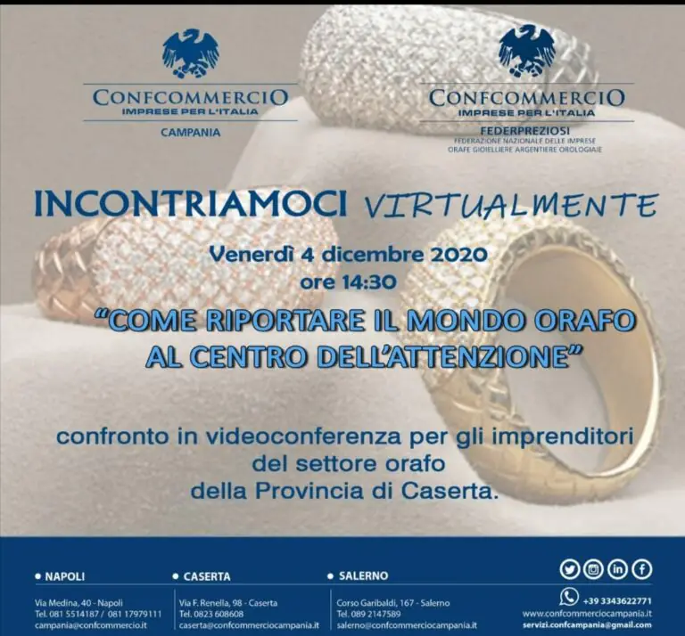 Calo delle vendite, i gioiellieri auspicano riapertura delle attività