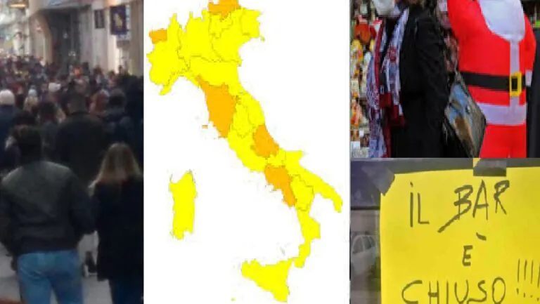 Niente bar e ristoranti solo in 4 regioni e mezza: la strana domenica dell’Italia dei colori. TUTTE LE REGOLE