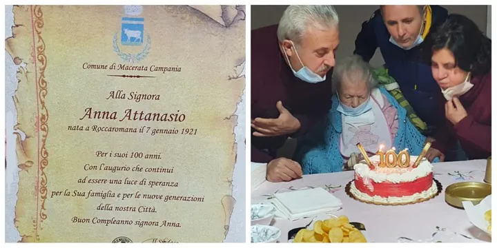 La signora Anna compie 100 anni: gli auguri del sindaco