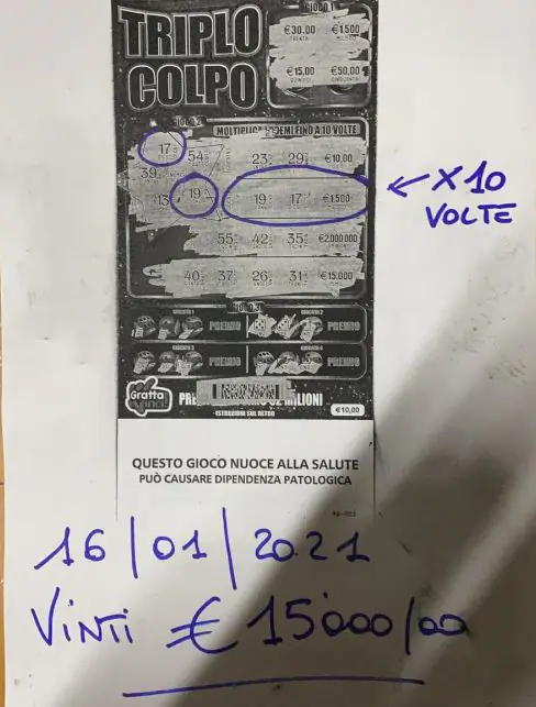 Colpaccio col Gratta e Vinci: si porta a casa 15 mila euro