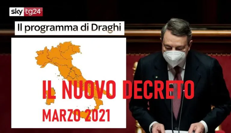 ECCO IL PRIMO DECRETO DRAGHI. Stop spostamenti per un mese. Vietate visite a parenti e amici in aree a rischio