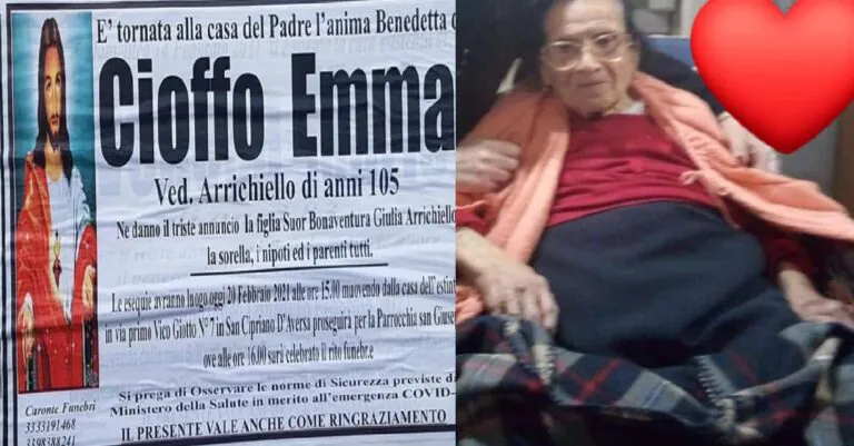 Comunità dice addio alla nonnina dei record: aveva 105 anni