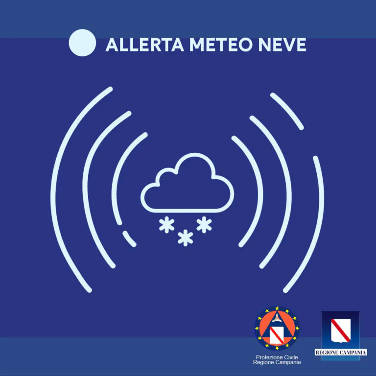 Campania, da mezzanotte scatta l’allerta neve. Le zone a rischio