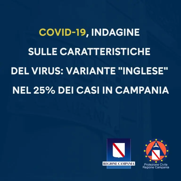 Variante Gb sfonda in Campania: 1 caso su 4 è “inglese”