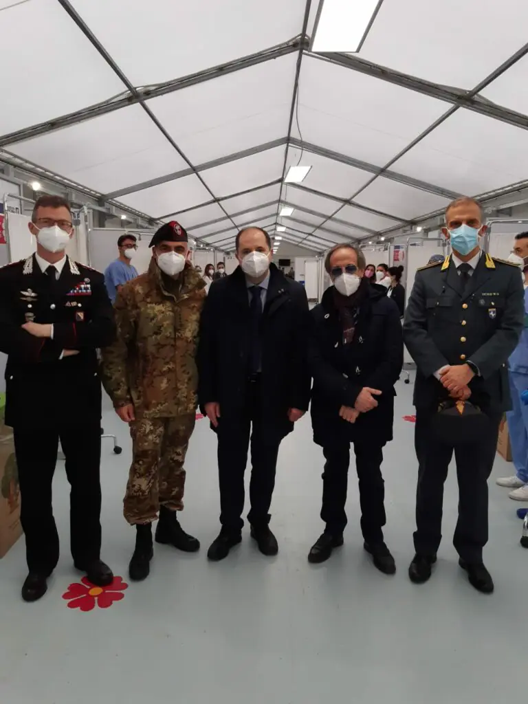 Caserta, via alla vaccinazione per le forze dell’ordine. FOTO