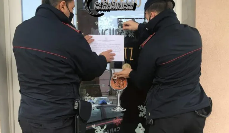 Bar dimentica zona rossa e fa consumare al bancone, multati 5 clienti e titolare