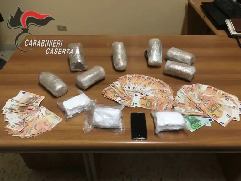 Droga comprata all’ingrosso e venduta nel Casertano: 17 arresti. In 14 portati in cella. IL VIDEO