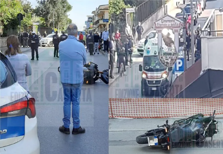 Scontro choc nel rione tra due moto, gravi conseguenze per un giovane. LE FOTO
