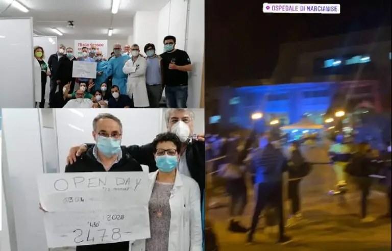 Open day record: vaccinazioni per tutta la notte, 2478 dosi in 9 ore. VIDEO