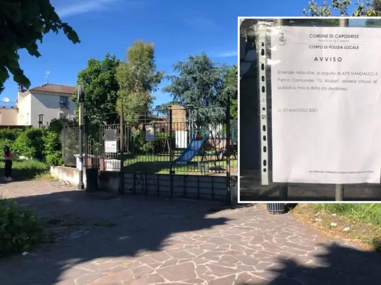 Parco Rodari chiude per vandalismo e scoppia la polemica: “Hanno defecato nei lavandini”. FOTO