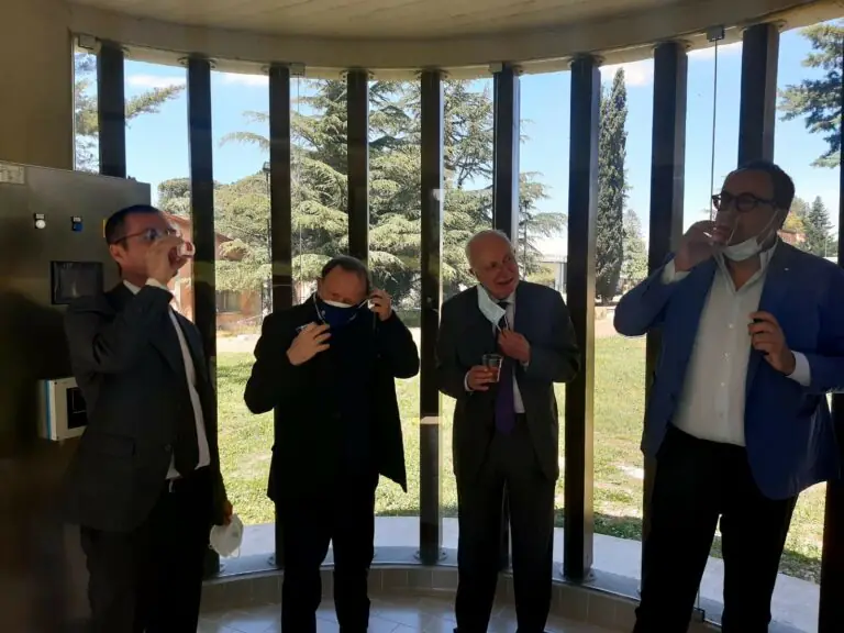 Zannini e Mirra in visita alla Ferrarelle