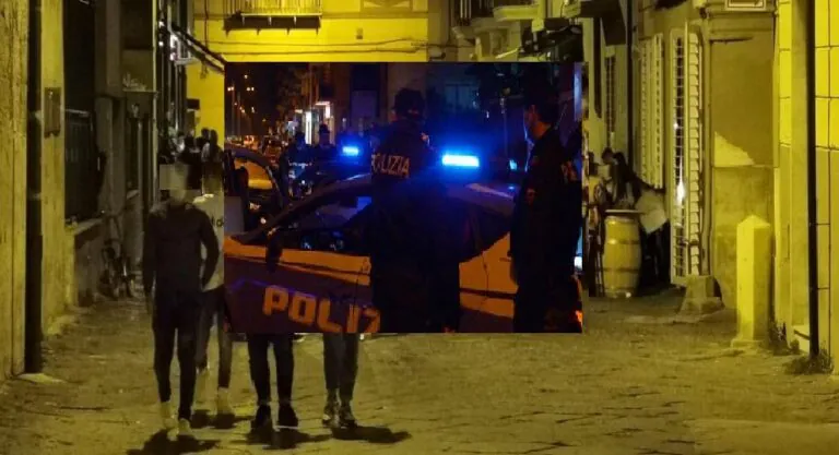 Rissa da far west al brindisi, polizia ne stana 9 e gli vieta l’accesso a bar e ristoranti