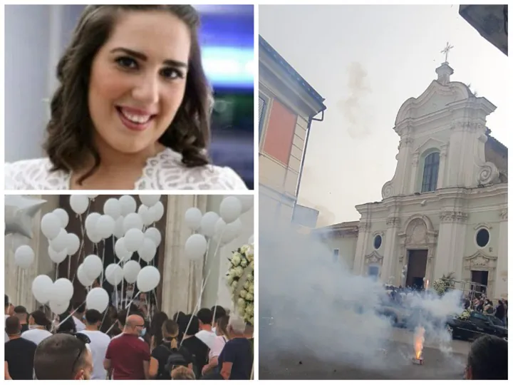 Maria, la gioia di vivere sovrasta la dipartita: palloncini e fuochi per l’addio. FOTO E VIDEO