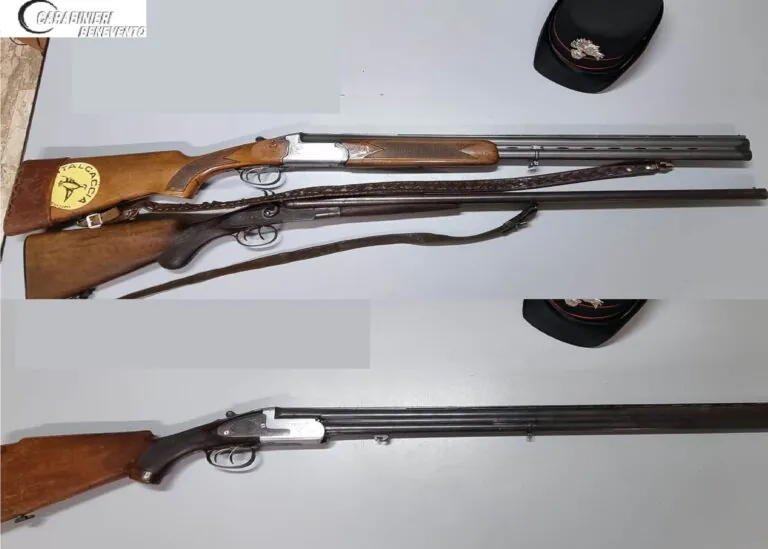 Nonnini e “male armati”: due pensionati trovati con 3 fucili irregolari. FOTO