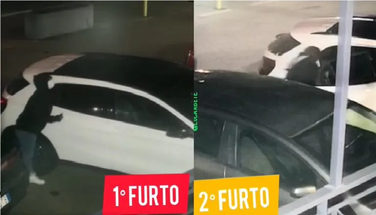 Auto saccheggiata 2 volte in 5 giorni. Il video del doppio raid