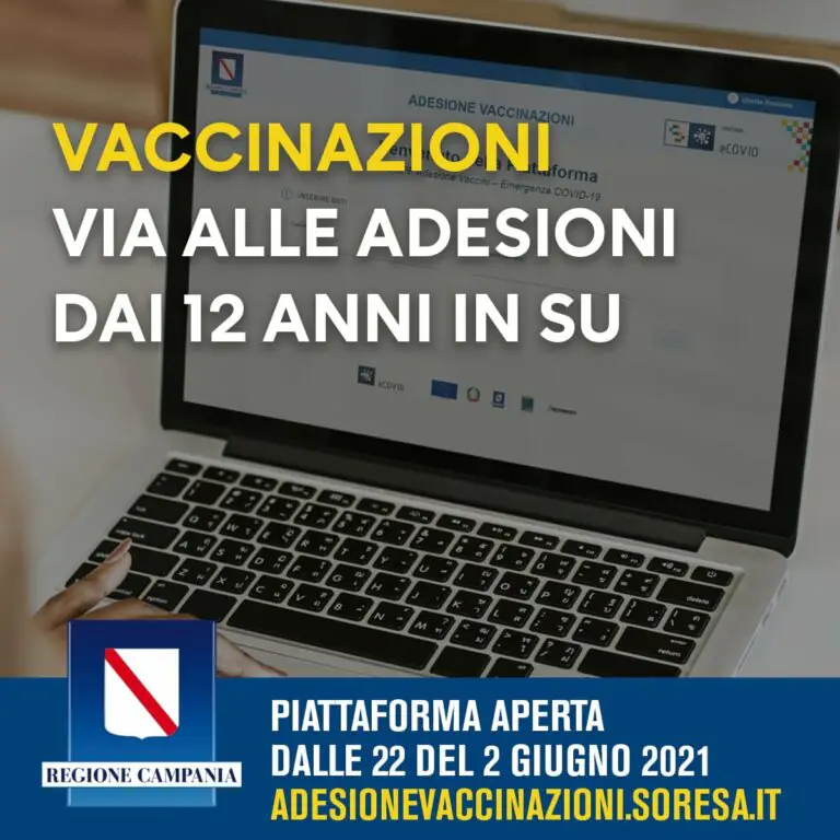 Campania anticipa tutti: via libera ai vaccini alle 22 dai 12 anni in su