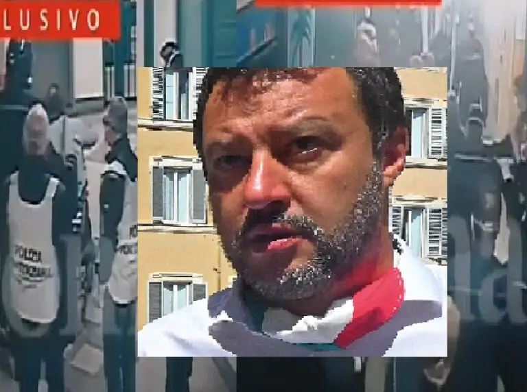 Salvini con gli agenti: “Conosco quei padri di famiglia: non avrebbero fatto nulla di male”