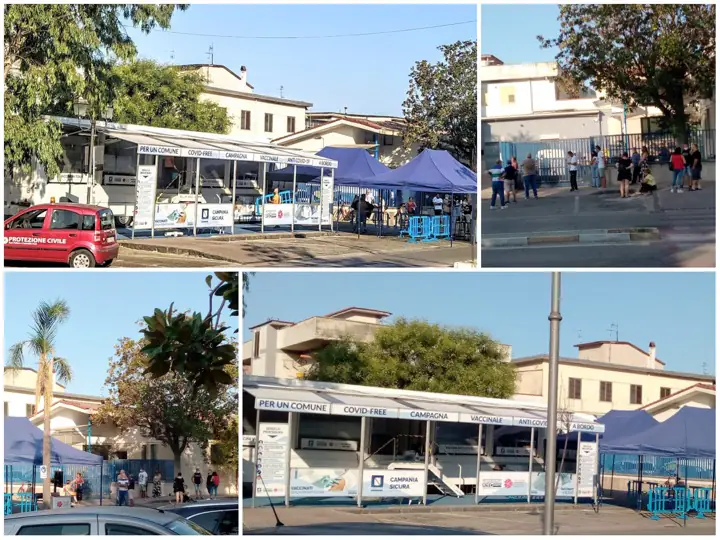 Il tour dei vaccini nella valle: somministrazioni in piazza fino alle 19. L’appello di Ferrara. VIDEO