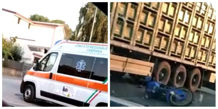 Incidente choc sull’Appia, centauro ‘vola’ dalla moto