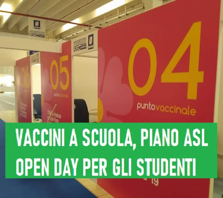 Vaccini in classe, ecco il piano Asl Caserta: open day per gli studenti