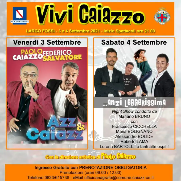 Da Federico Salvatore ai big di Made in Sud: due giorni di show da non perdere