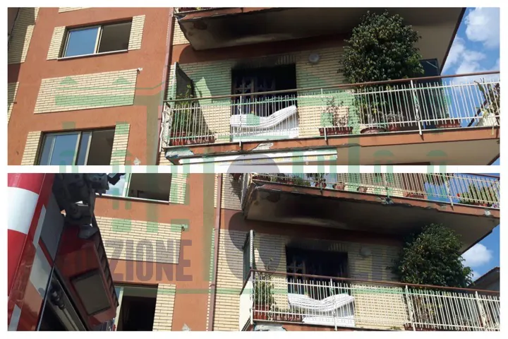 Paura e fiamme in un’abitazione, donna ferita. IL VIDEO