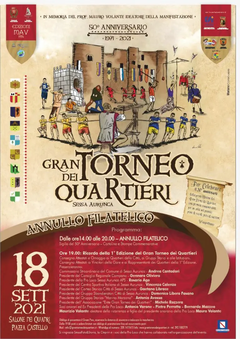 Gran Torneo dei Quartieri di Sessa Aurunca: 50 Anniversario “1971-2021