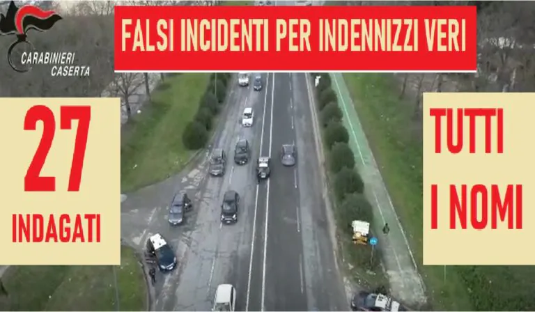 TUTTI I NOMI. Gang dei falsi sinistri, gli indagati sono 27: ai domiciliari pure avvocati