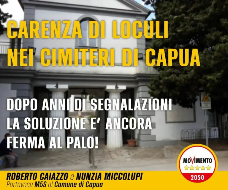 Capua, vietato morire: “Ecco quali sono gli unici posti disponibili”