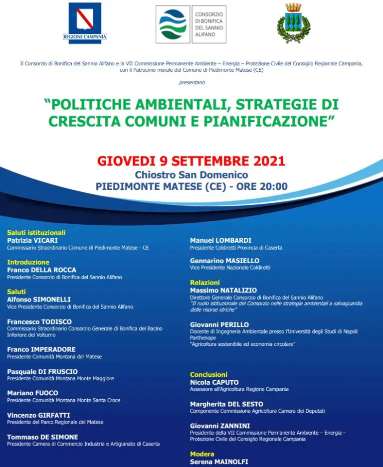 Convegno per le politiche ambientali: presenti Zannini, Caputo e Del Sesto