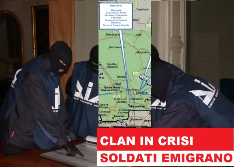 Belforte ridimensionati, “soldati” del clan emigrano per riciclare e spacciare