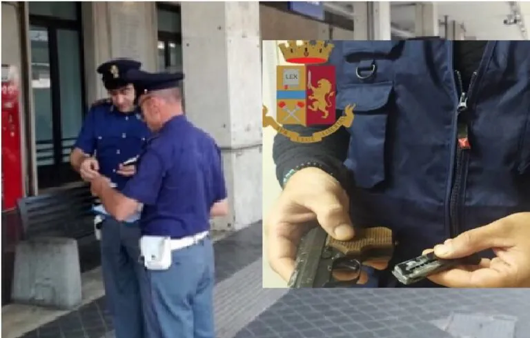 Va alla stazione con una pistola illegale nel borsello, fermato dalla polizia