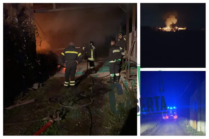 Notte di fuoco: incendiata azienda agricola
