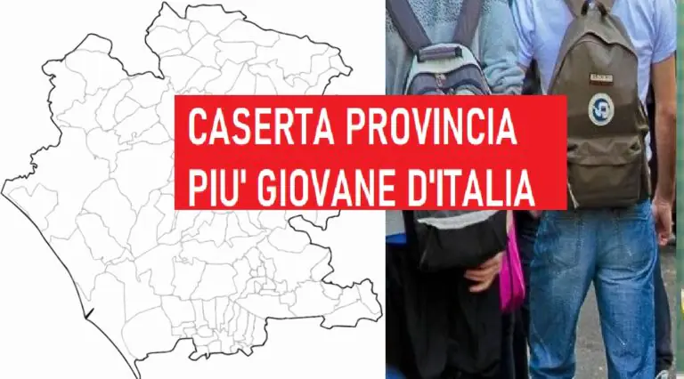 Caserta provincia più giovane d’Italia: si nasce di più ma si muore prima