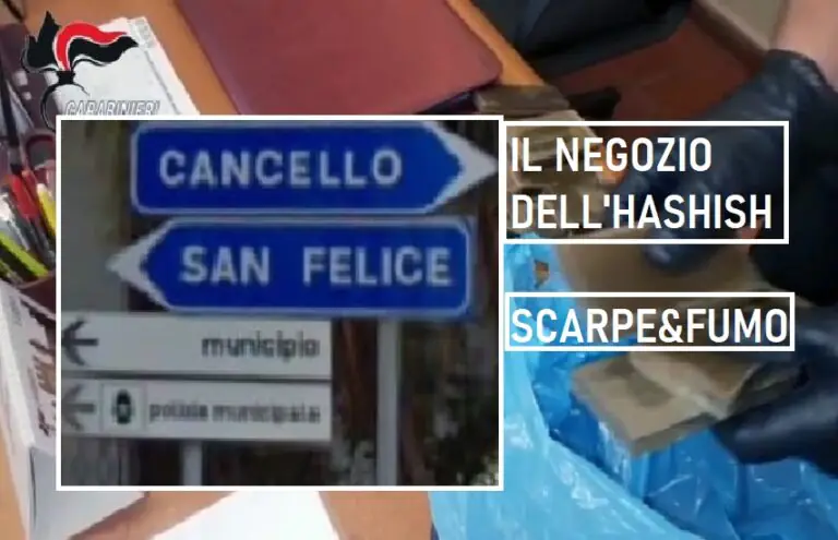 La droga a San Felice si compra al negozio di scarpe