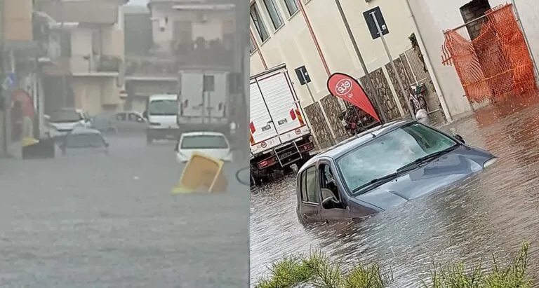 Auto intrappolate e rifiuti a galla, l’agro aversano diventa un fiume. LE FOTO